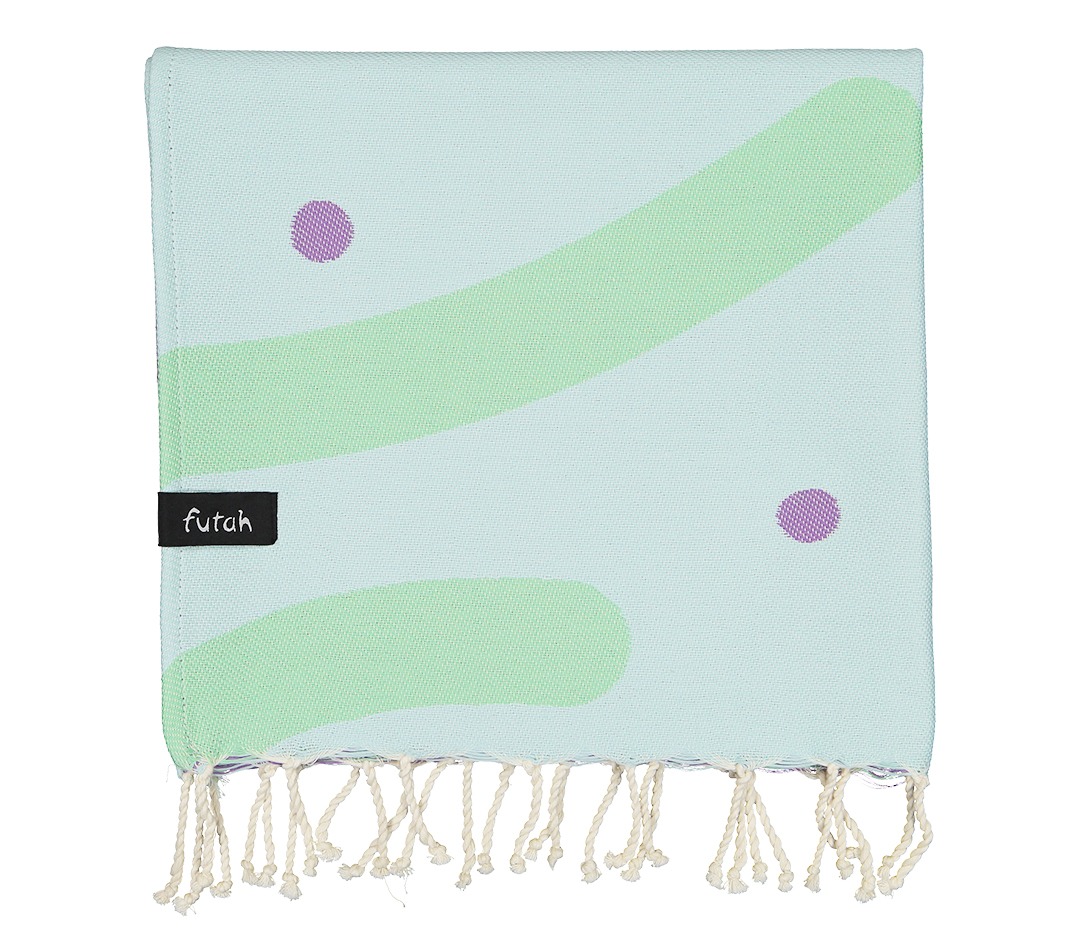 Futah - Algae Azul Claro Toalha Criança  (2)
