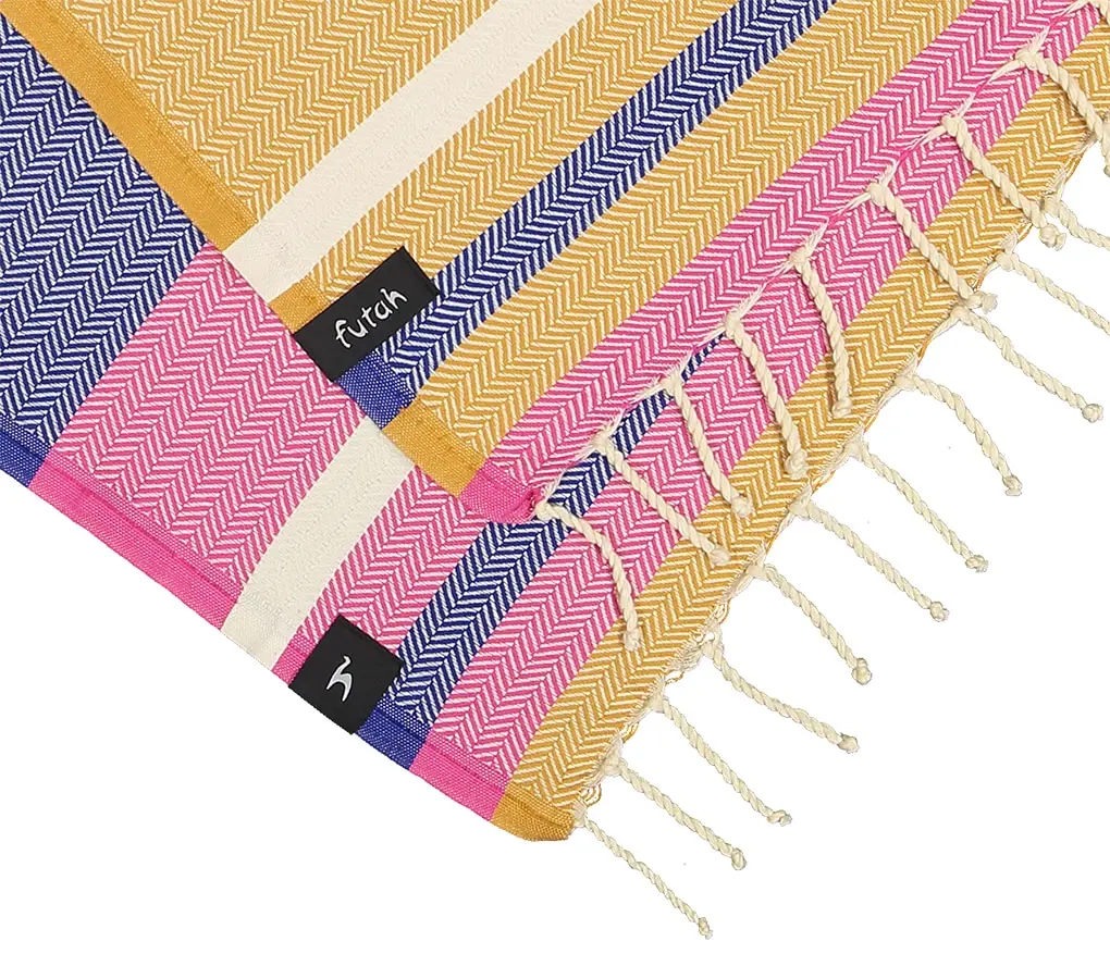 Futah - Reguibat Rosa & Verde Toalha Individual (2)