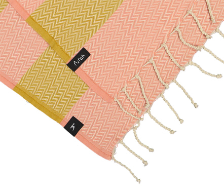 Bedu Mostarda & Coral Toalha Individual (2)